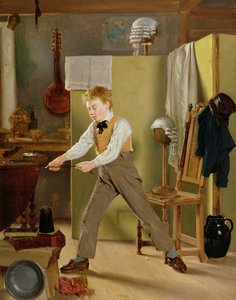 Peruukintekijän oppipoika tai harjoitus tekee mestarin, n. 1823